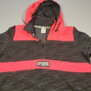 PINK Victoria's Secret Pullover Hoodie Gray Pink Athleisure Womens Size Medium‎